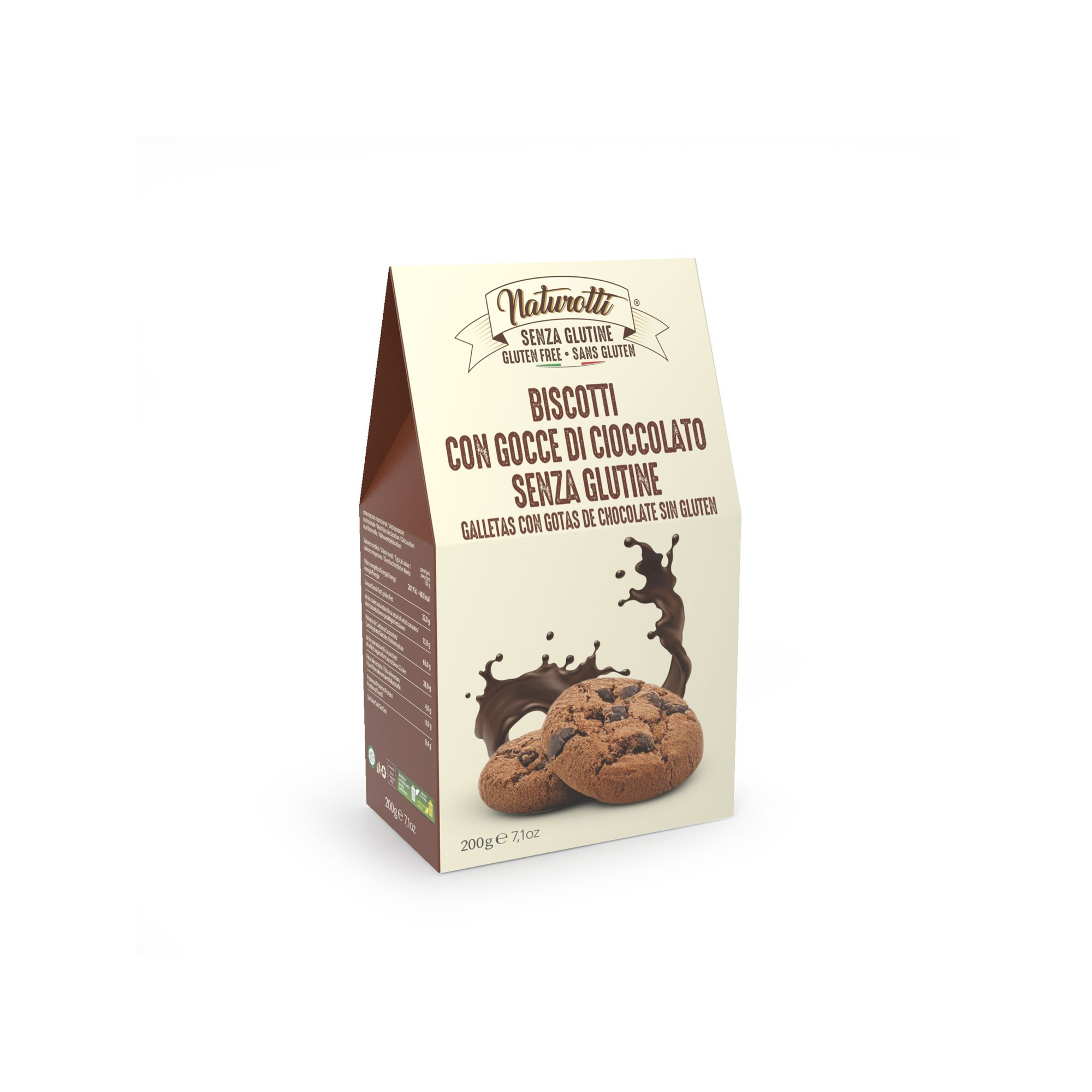 biscotti con pepitas de chocolate 200grs SIN GLUTEN